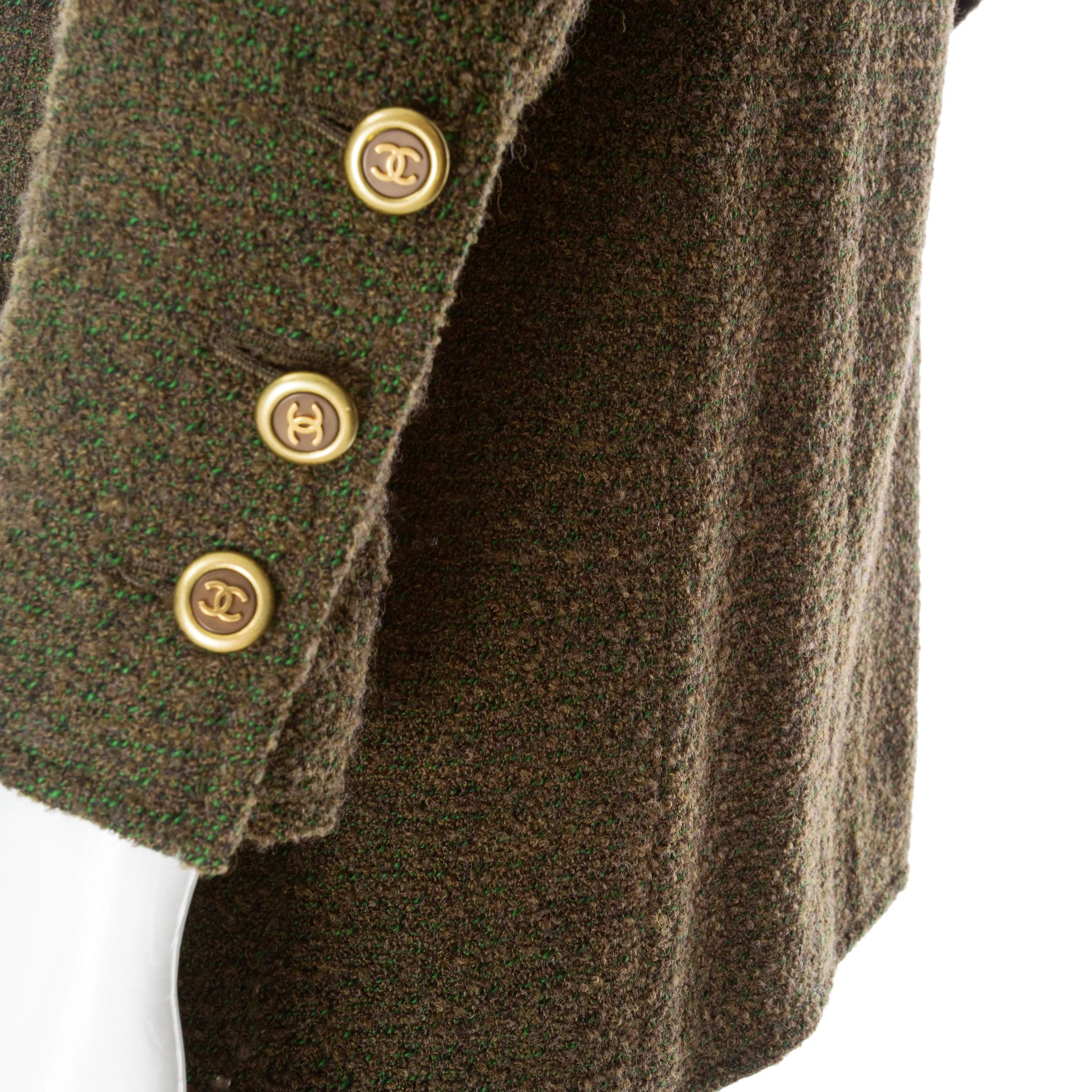 1994 Green Tweed CC Button Jacket