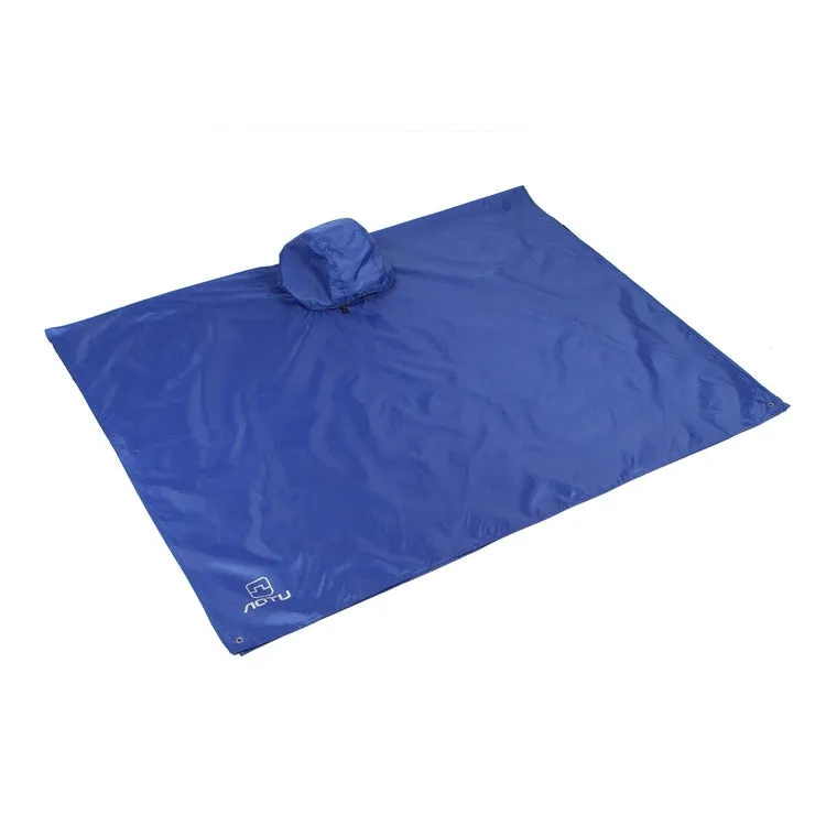 3 in 1 Aotu AT6927 Multifunctional Outdoor Camp Riding Raincoat Picnic Blanket,  Size: 217x143cm(Blue)