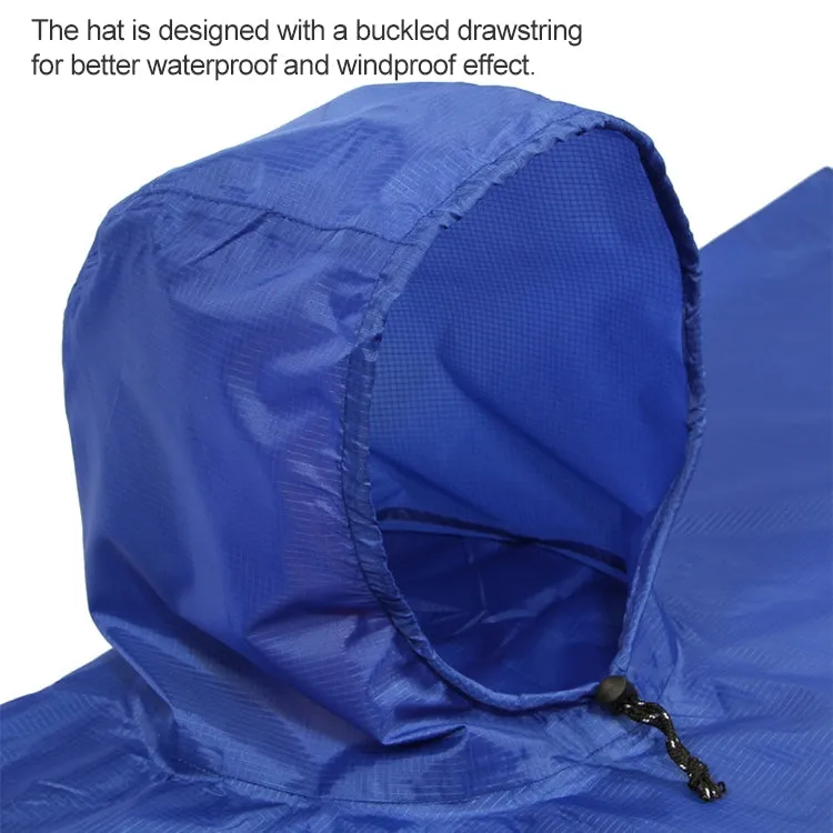 3 in 1 Aotu AT6927 Multifunctional Outdoor Camp Riding Raincoat Picnic Blanket,  Size: 217x143cm(Blue)