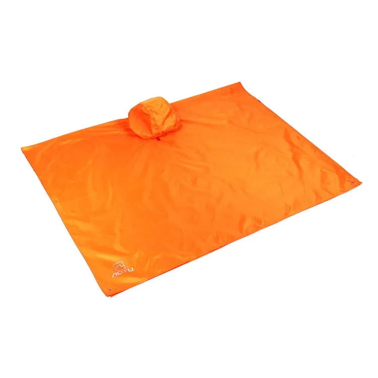 3 in 1 Aotu AT6927 Multifunctional Outdoor Camp Riding Raincoat Picnic Blanket,  Size: 217x143cm(Orange)