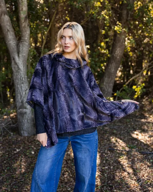 304 - Faux Fur Poncho