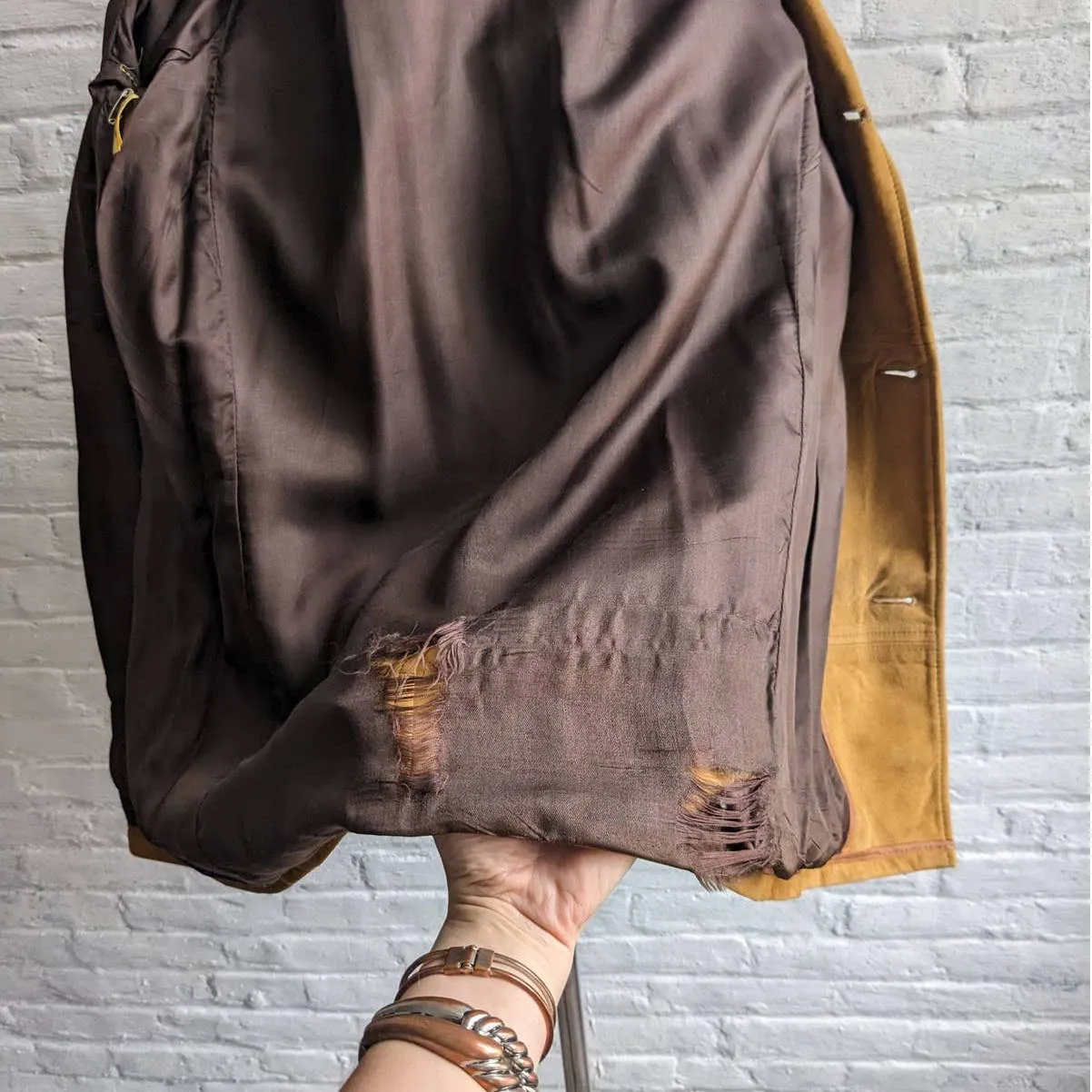 70s Vintage Western Minimalist Suede Blazer Warm Caramel Leather Cowgirl Jacket