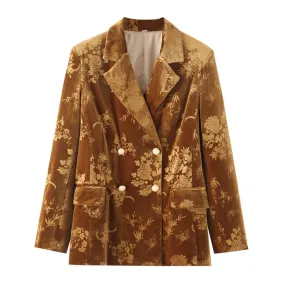 Abilene Floral Velvet Blazer