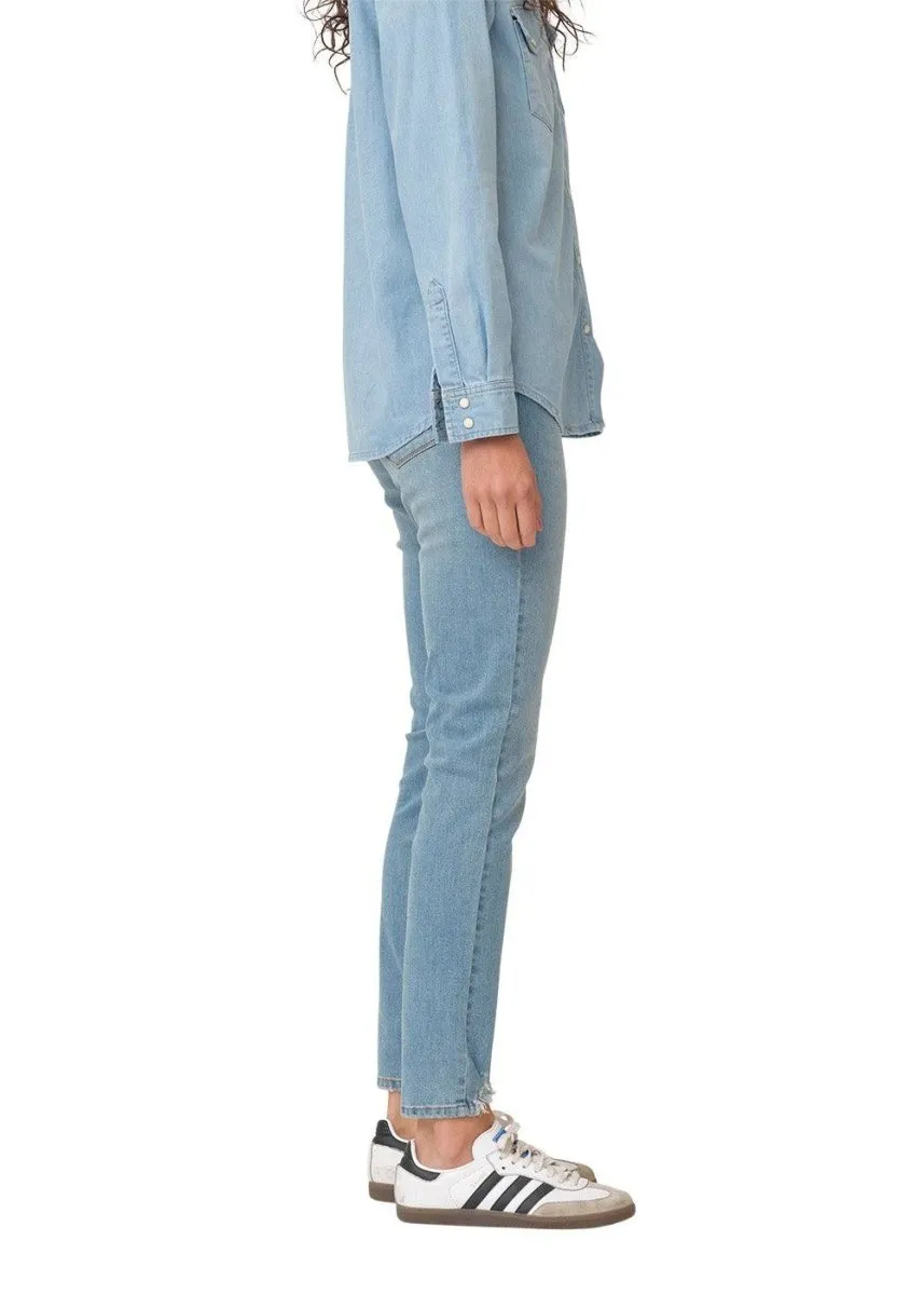 Alexa ankle distressed wash - Denim Blue