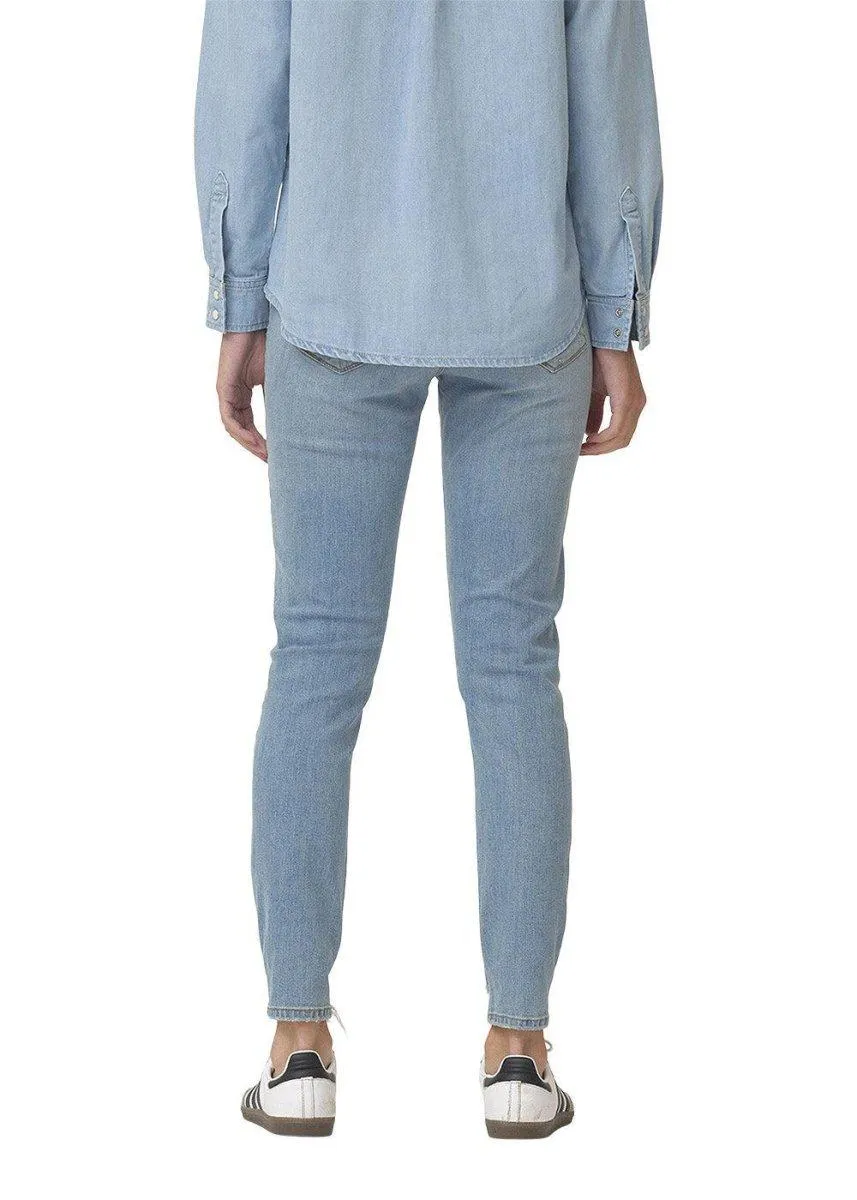 Alexa ankle distressed wash - Denim Blue