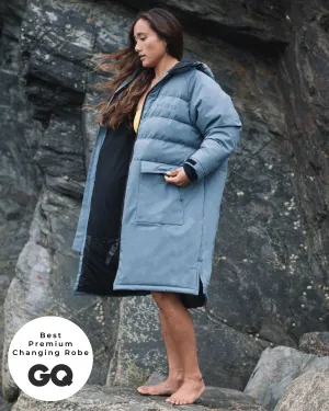 All Weather Puffer Changing Robe - Mineral Blue