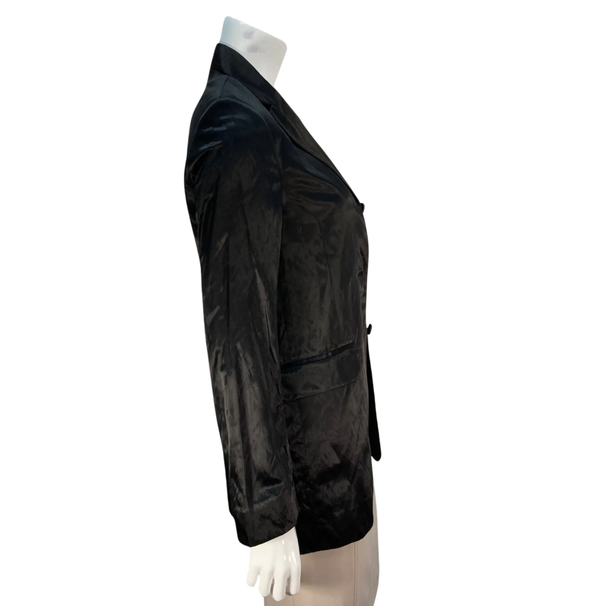 & Other Stories Black Satin Blazer