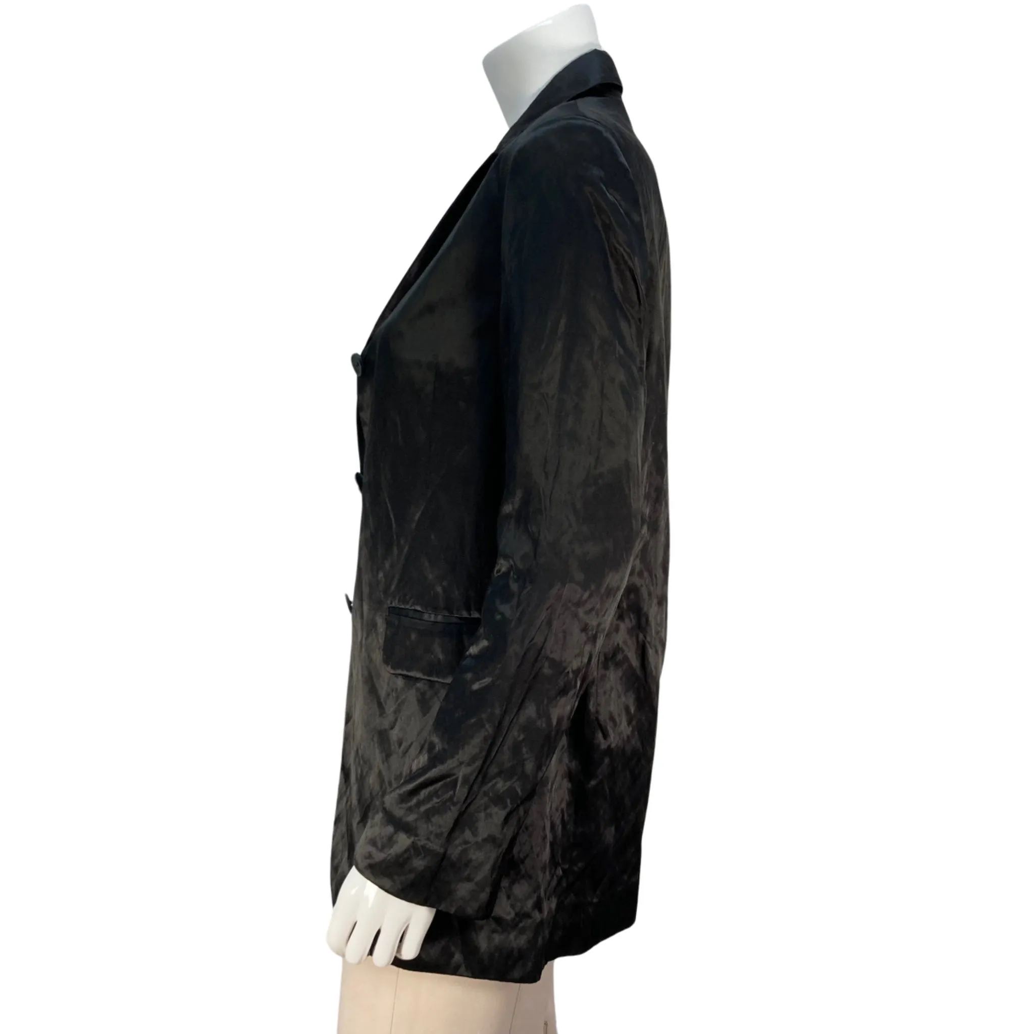 & Other Stories Black Satin Blazer