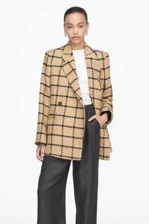 Anine Bing - Kaia Blazer in Camel Check