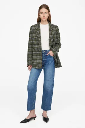 Anine Bing - Madeleine Blazer in Green Plaid