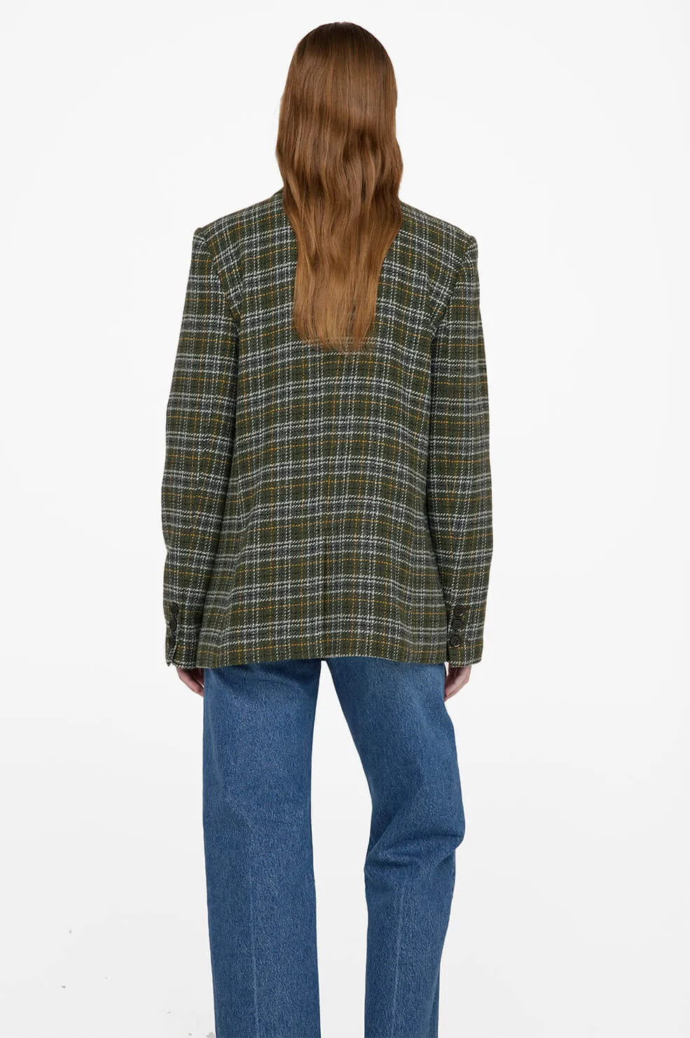 Anine Bing - Madeleine Blazer in Green Plaid