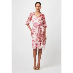 Annabelle Viscose Chiffon Dress | Flamingo Flower