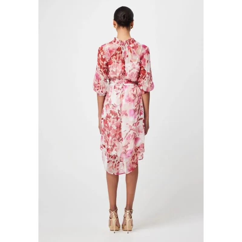 Annabelle Viscose Chiffon Dress | Flamingo Flower