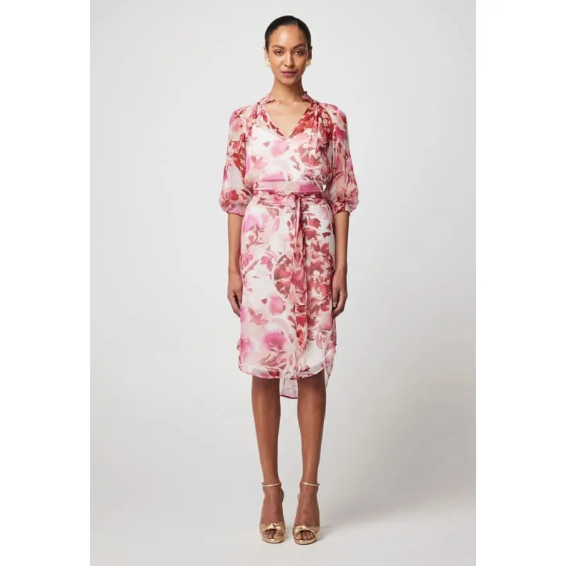 Annabelle Viscose Chiffon Dress | Flamingo Flower