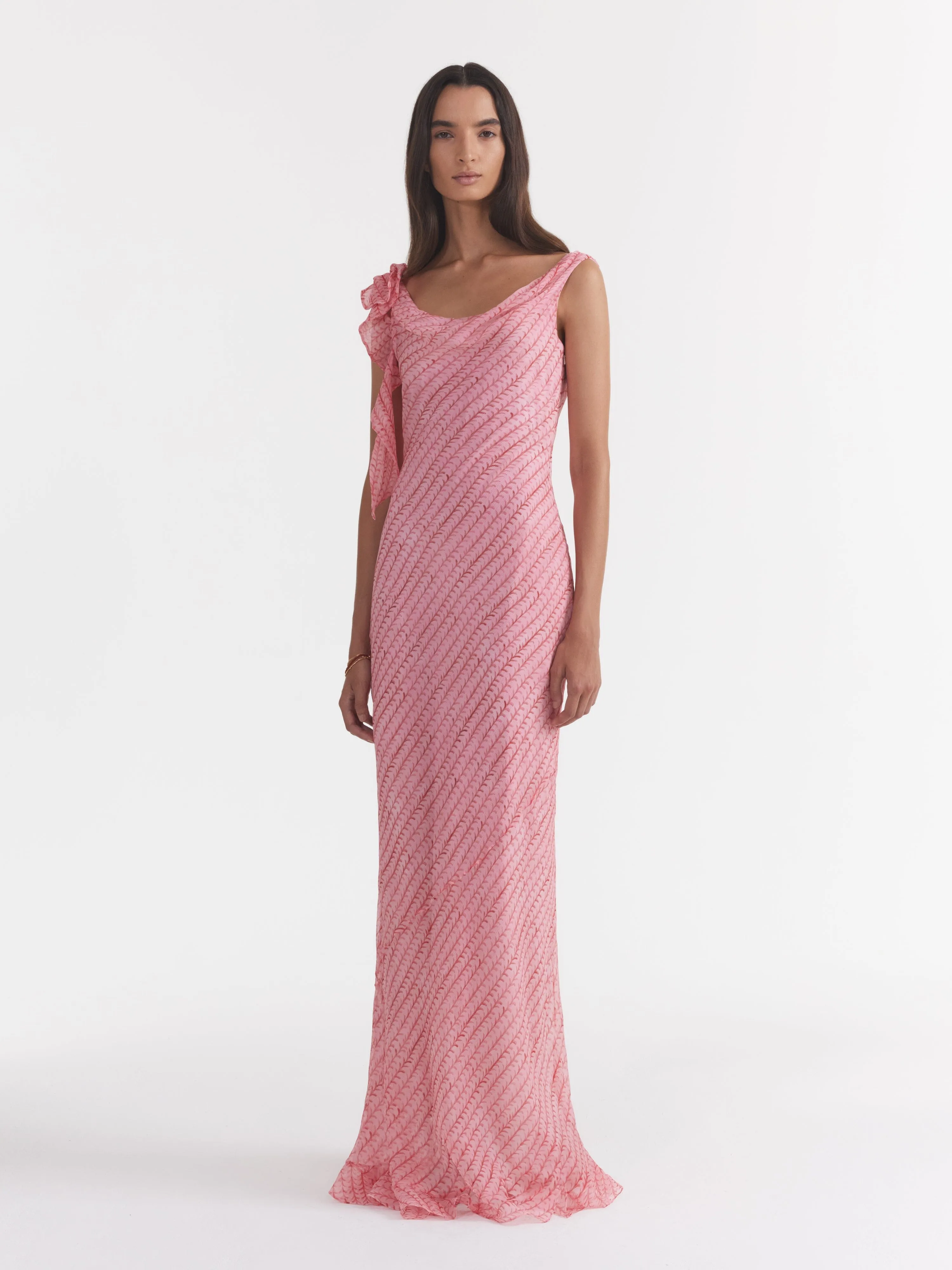 Asher B Dress in Stem Rose