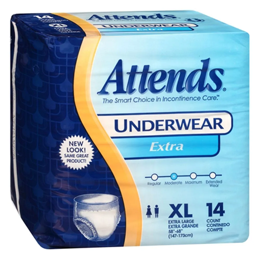 Attends AP0740 Extra Absorbency Protective Underwear XL 58â€-68â€ Pack of 14