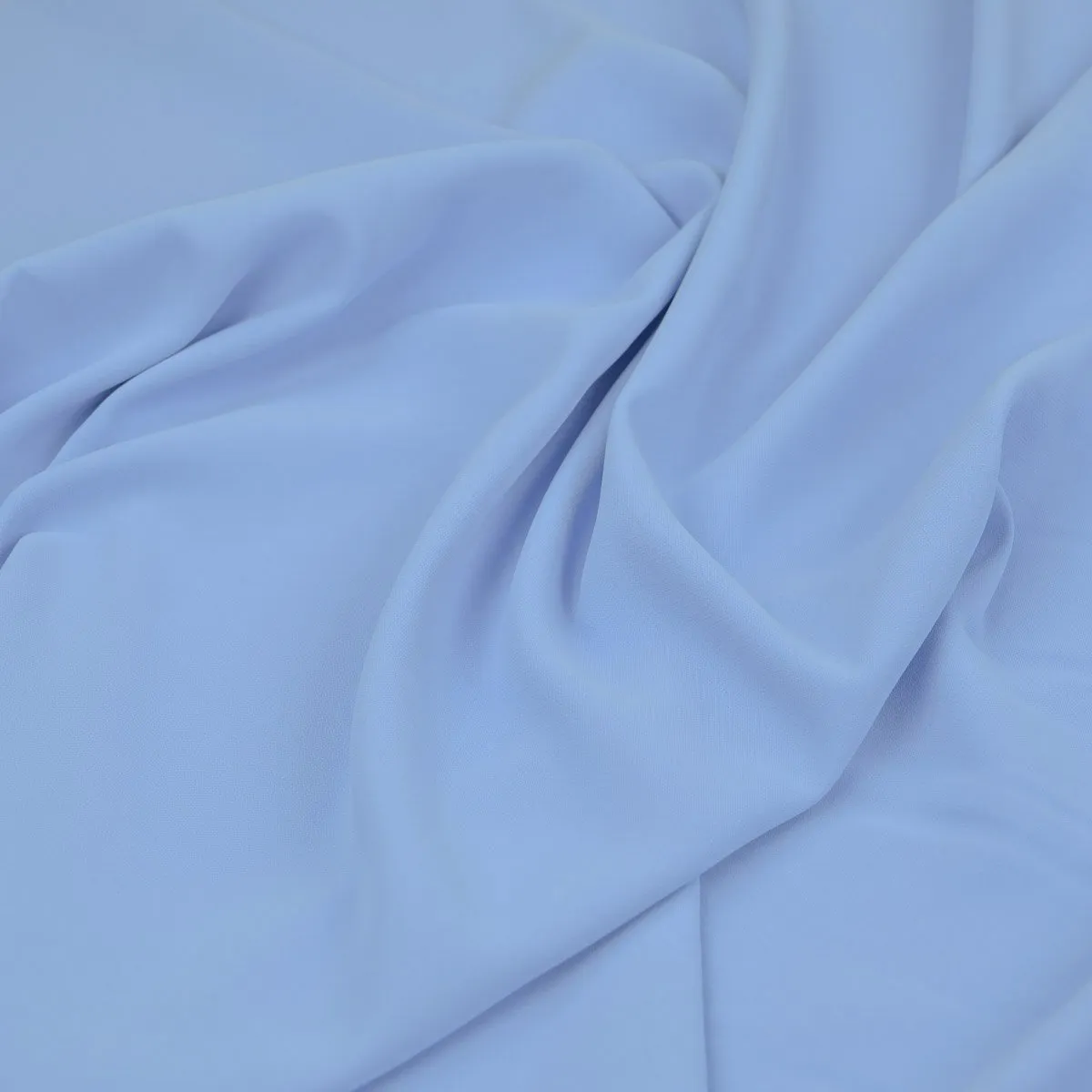 Baby Blue Crepe Fabric 3644