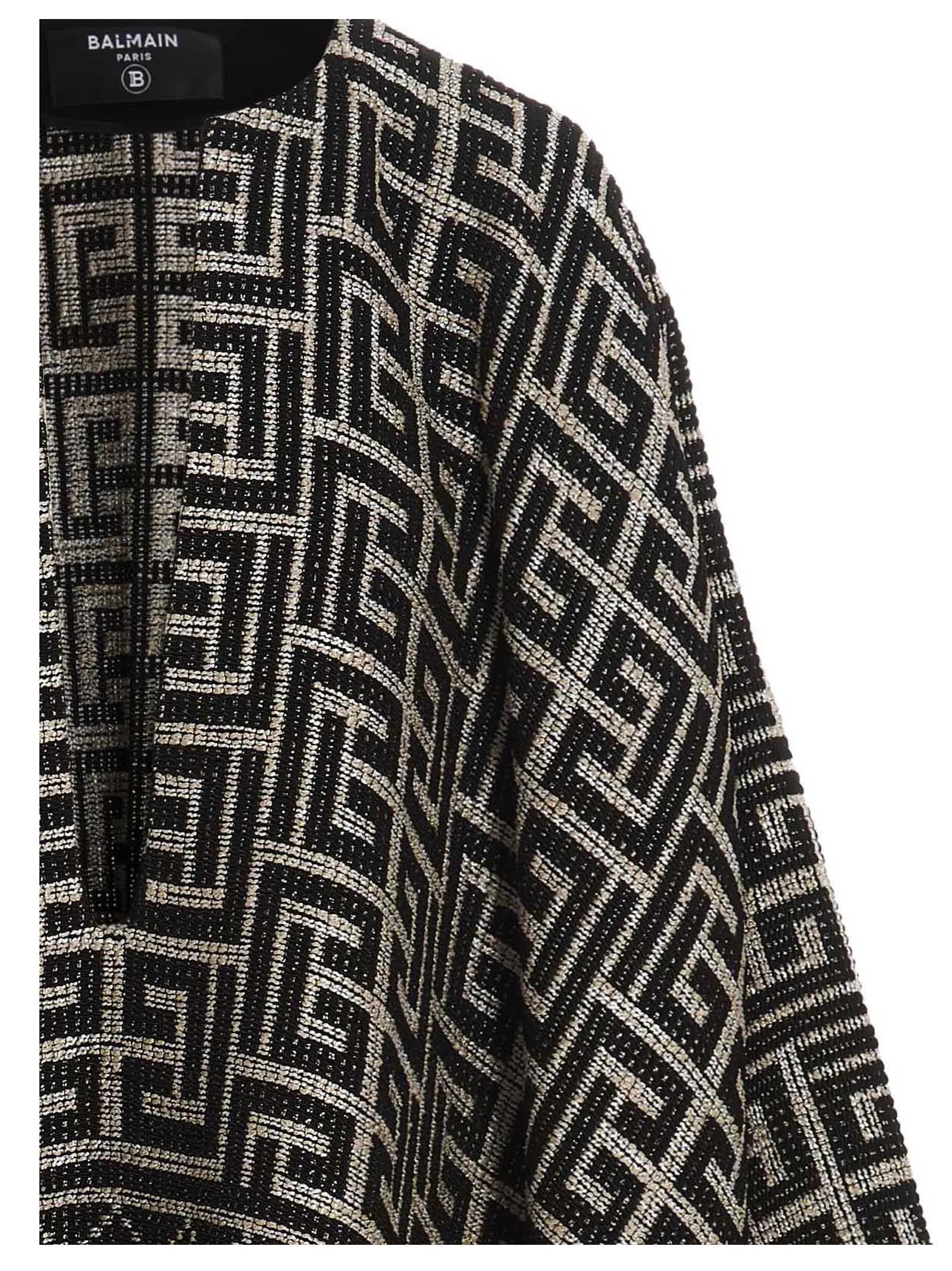 Balmain Printed Fringed Poncho