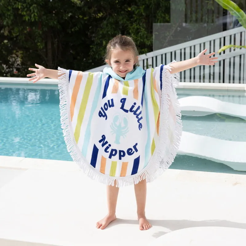 Bambury Shaped Little Nipper Multi Kids Poncho