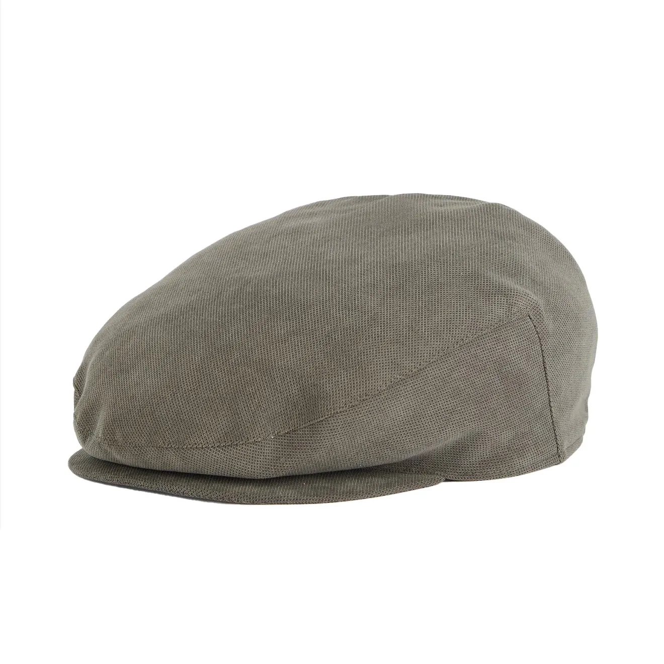 Barbour Men's Waterproof Beaufort Flat Cap in Dark Olive