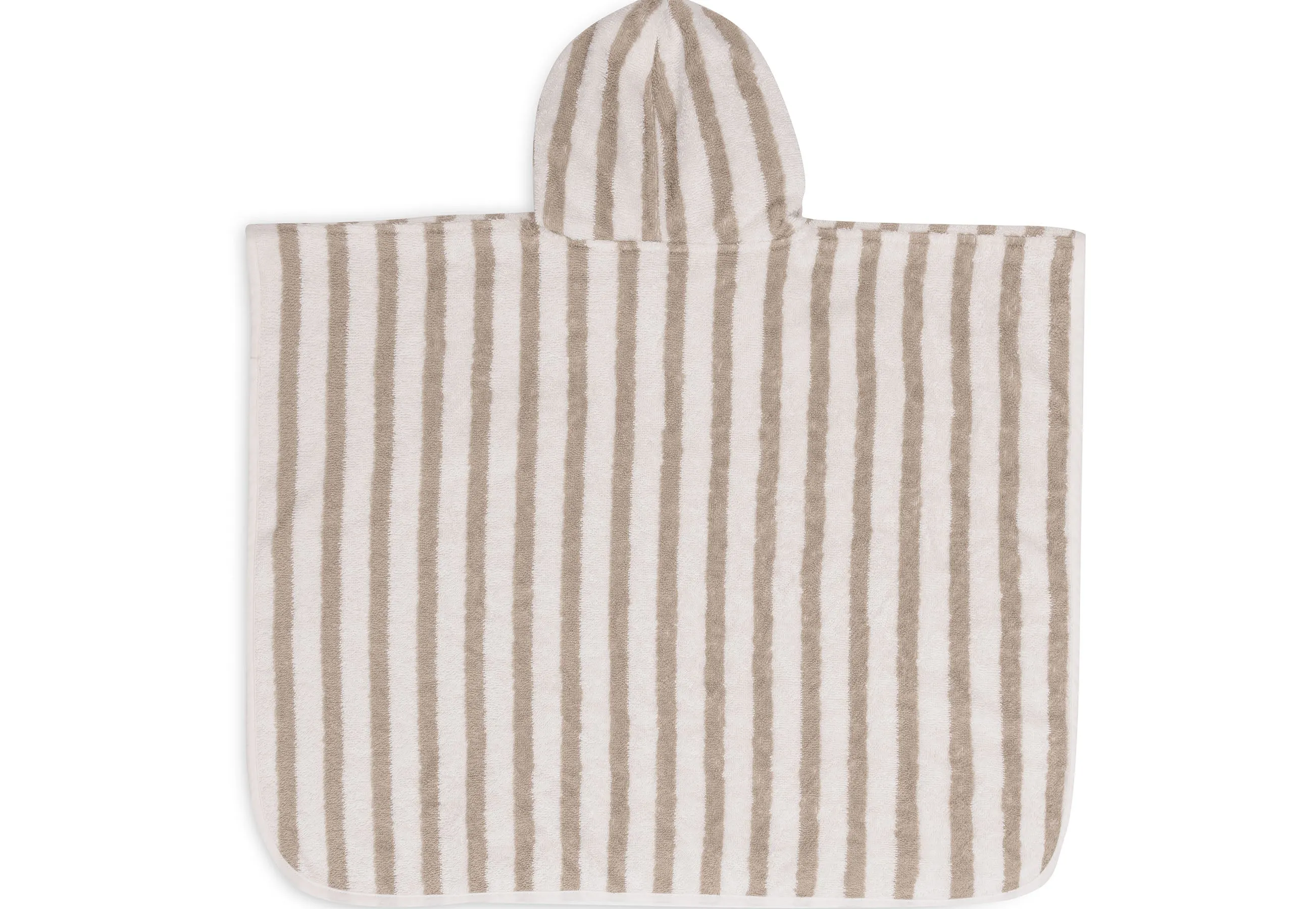 Bath Poncho Stripe Terry - Olive Green - GOTS