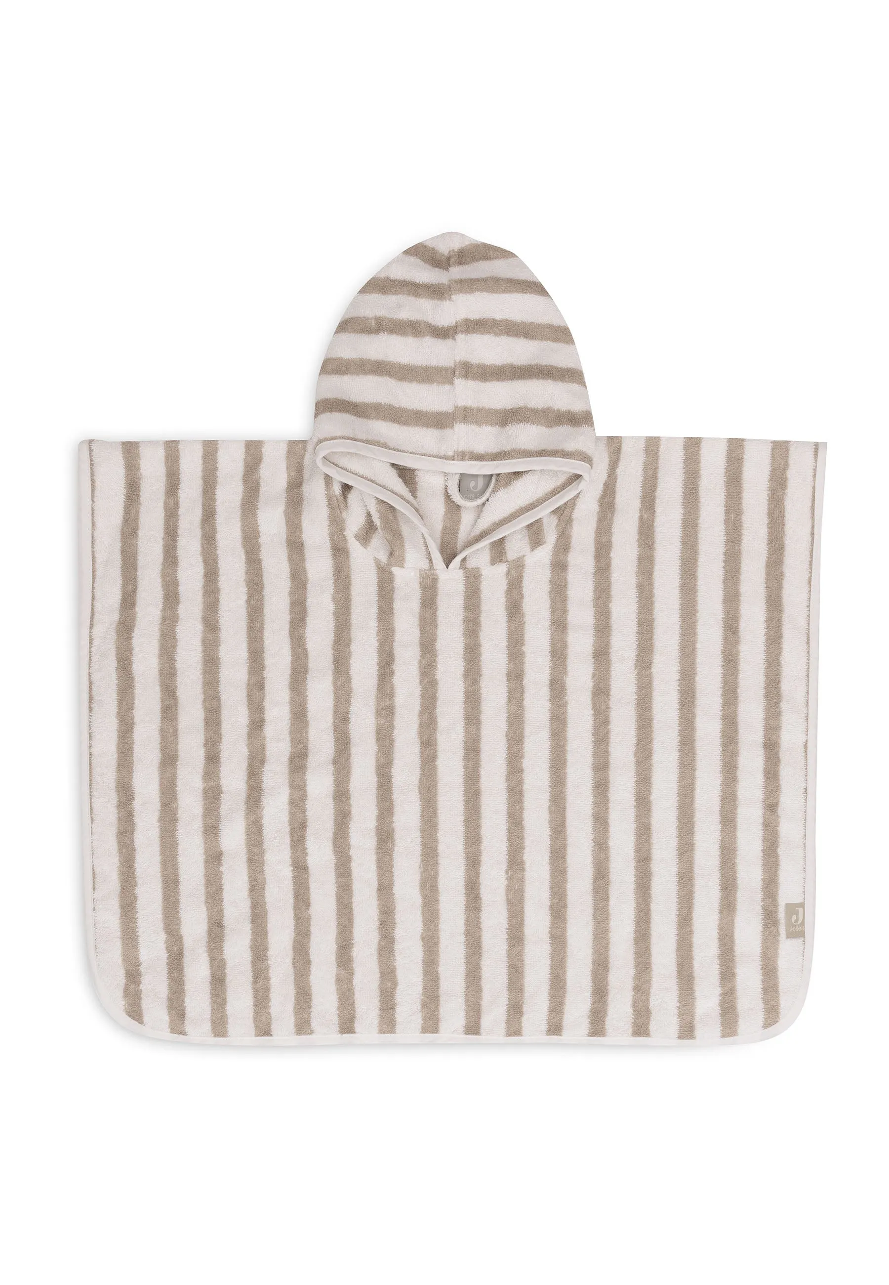 Bath Poncho Stripe Terry - Olive Green - GOTS