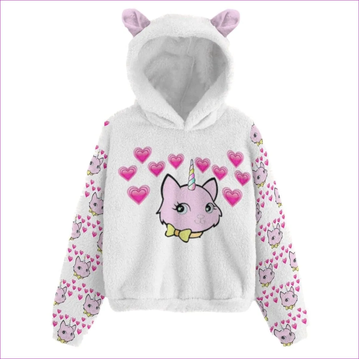 Bec's Uni-Kitten Kid’s Plush Sweatshirt With Ear