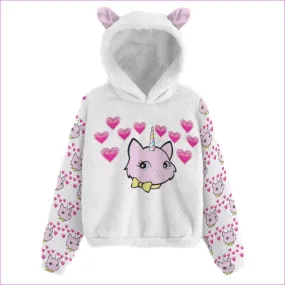 Bec's Uni-Kitten Kid’s Plush Sweatshirt With Ear