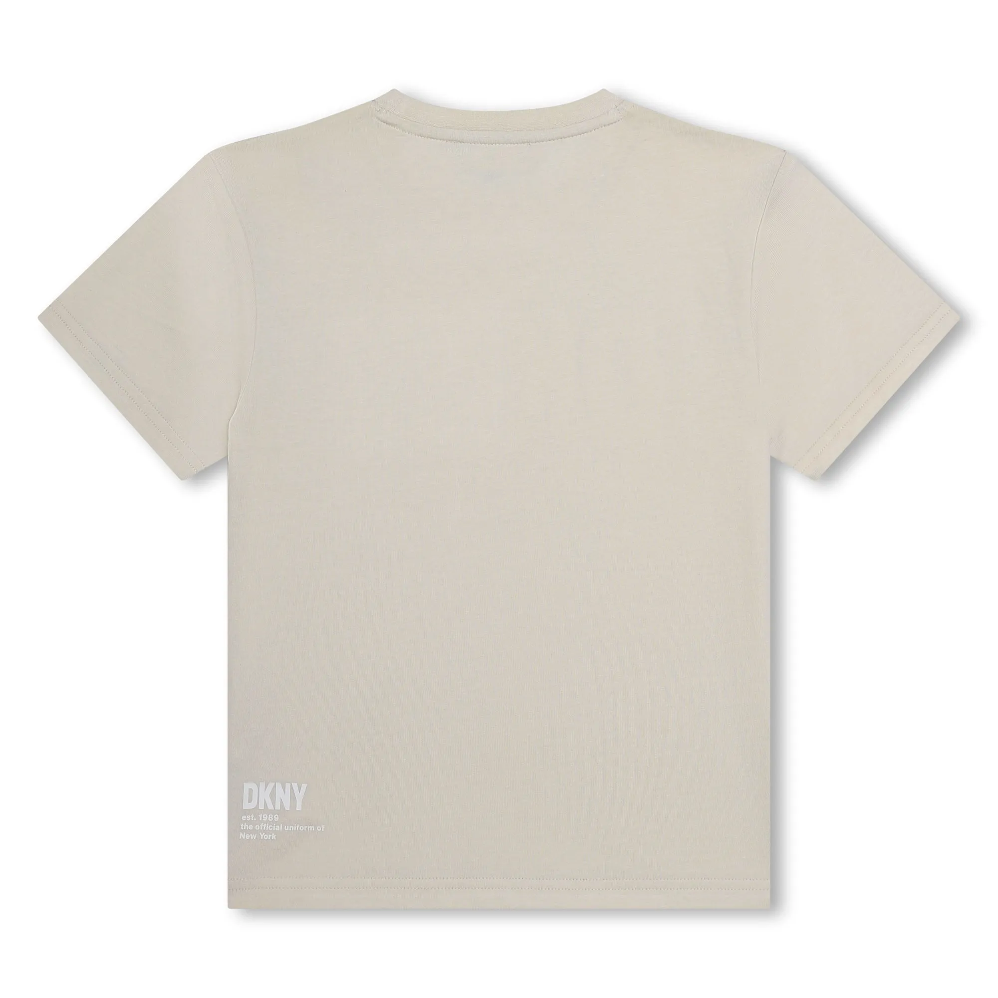 Beige Short Sleeve Logo Tee