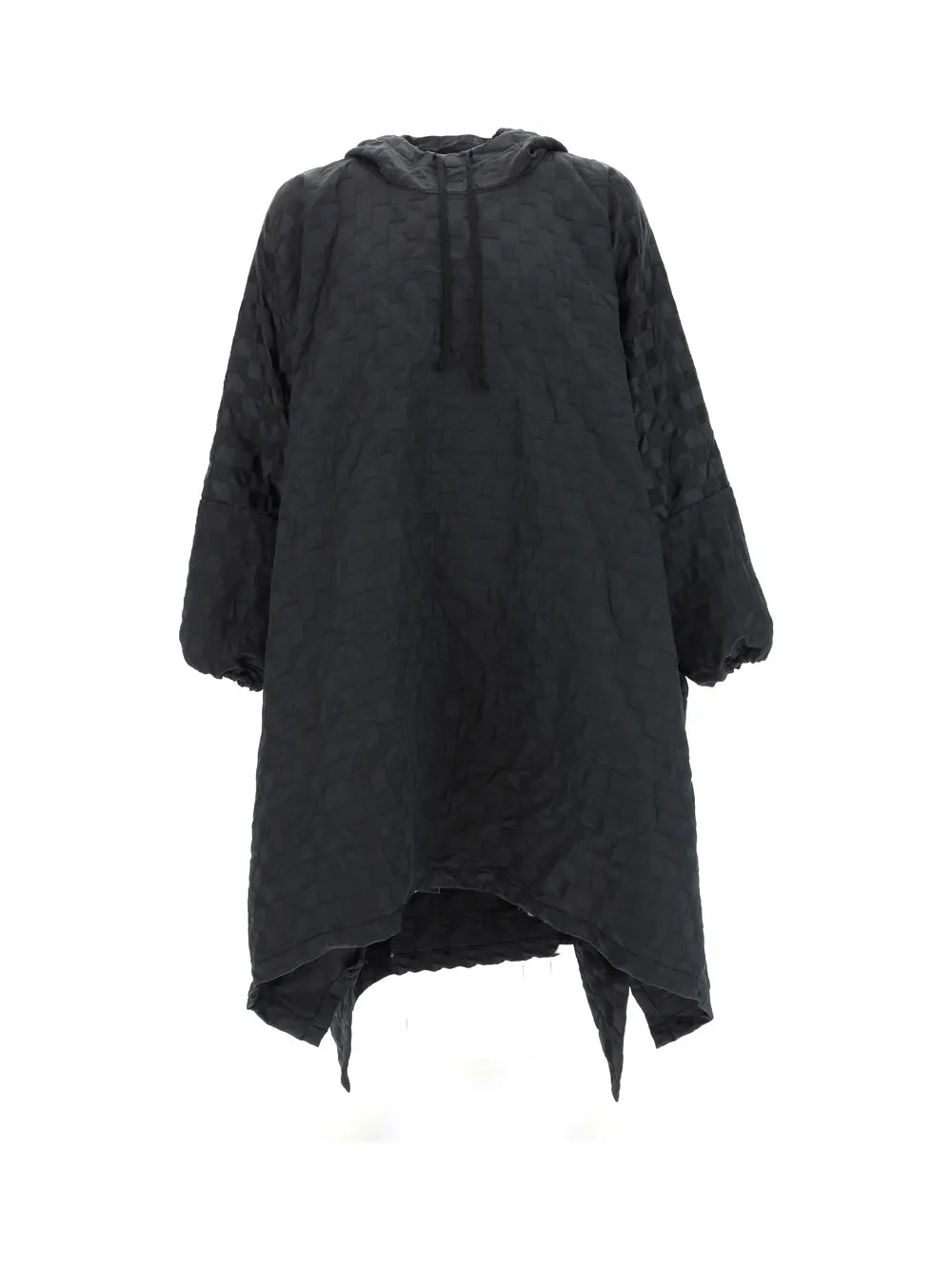 Black Comme des Garçons Drawstring Long-Sleeved Poncho