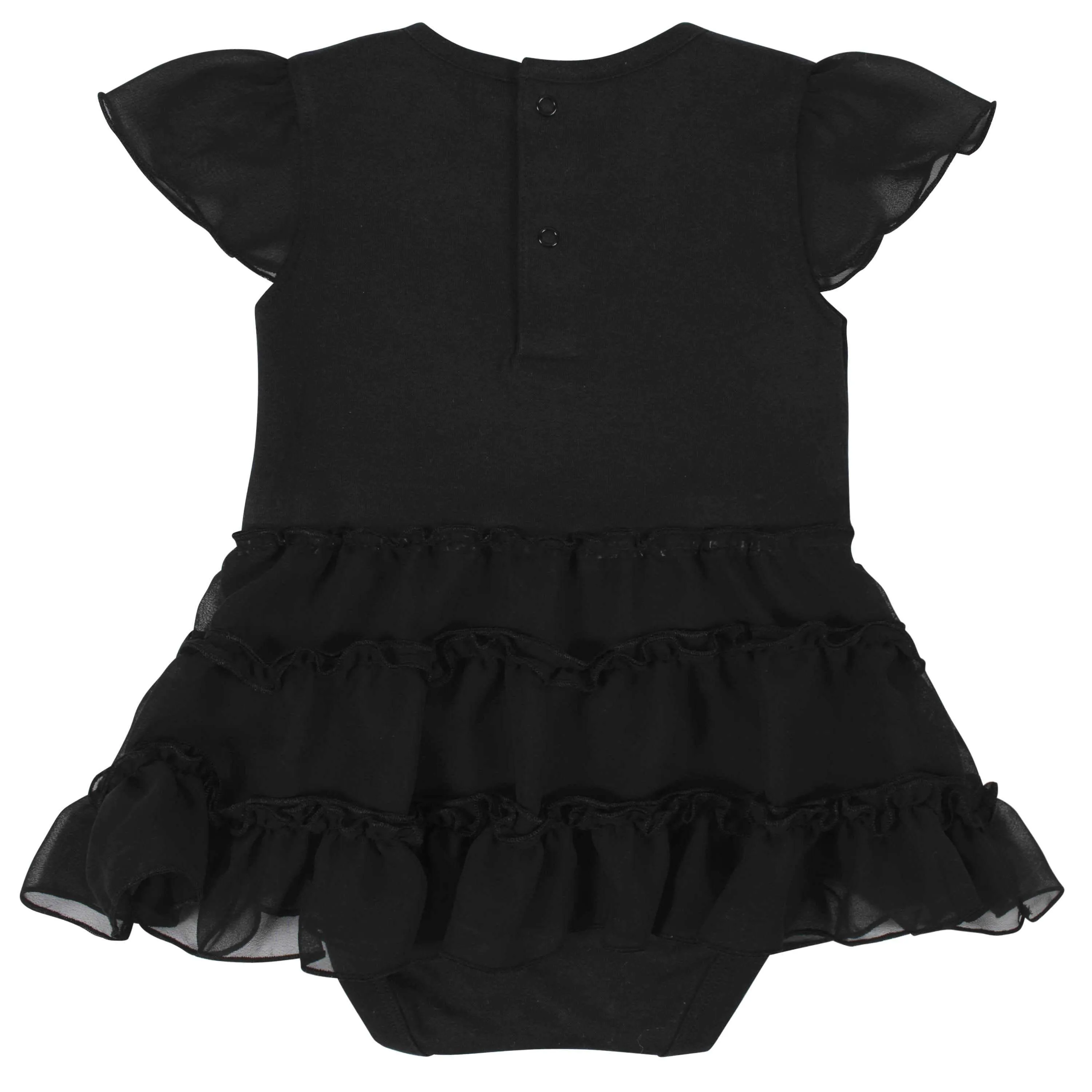 Black Dress Bodysuit with Tutu Skirt