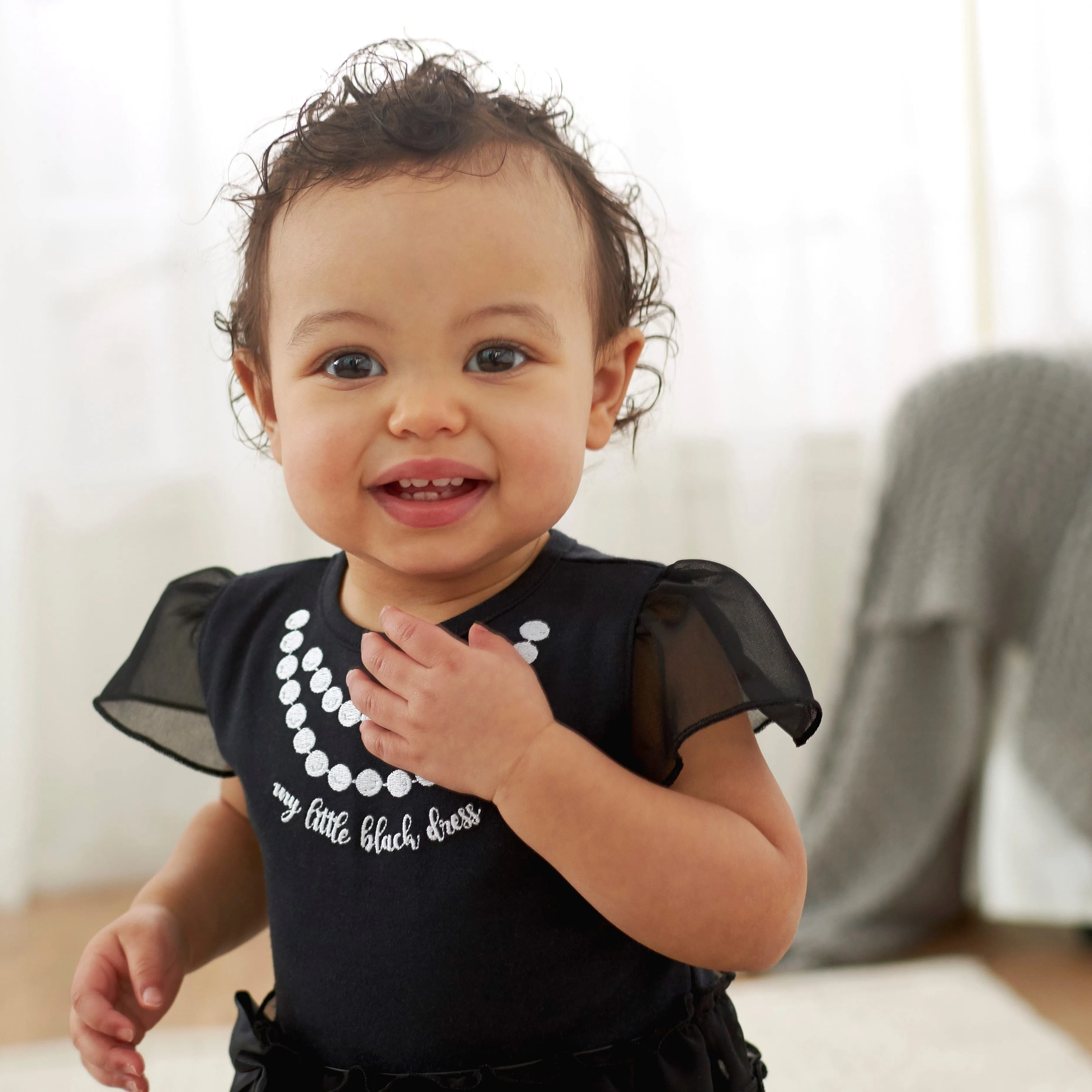 Black Dress Bodysuit with Tutu Skirt