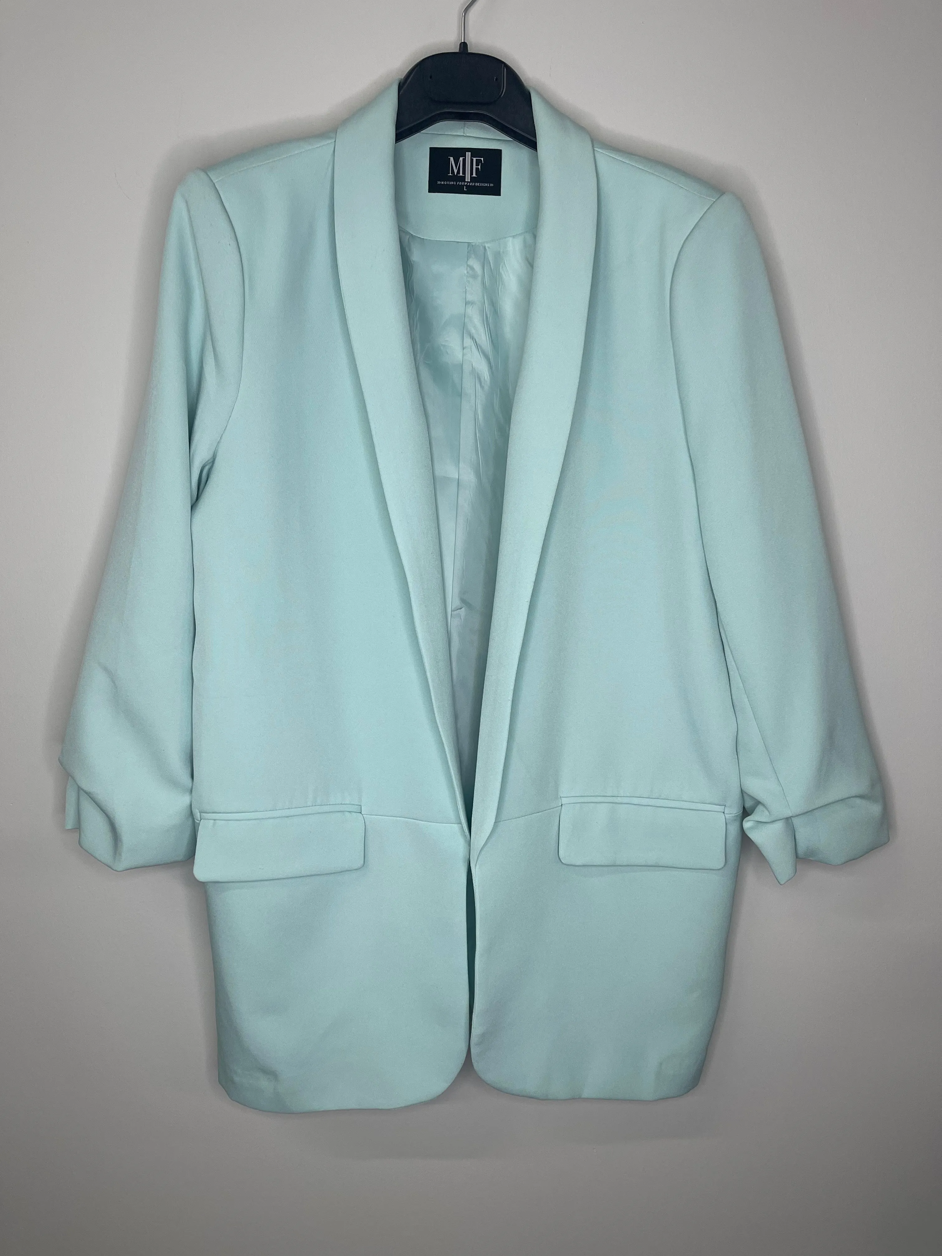 Blazer, Ruched Seafoam, Silver Buddah