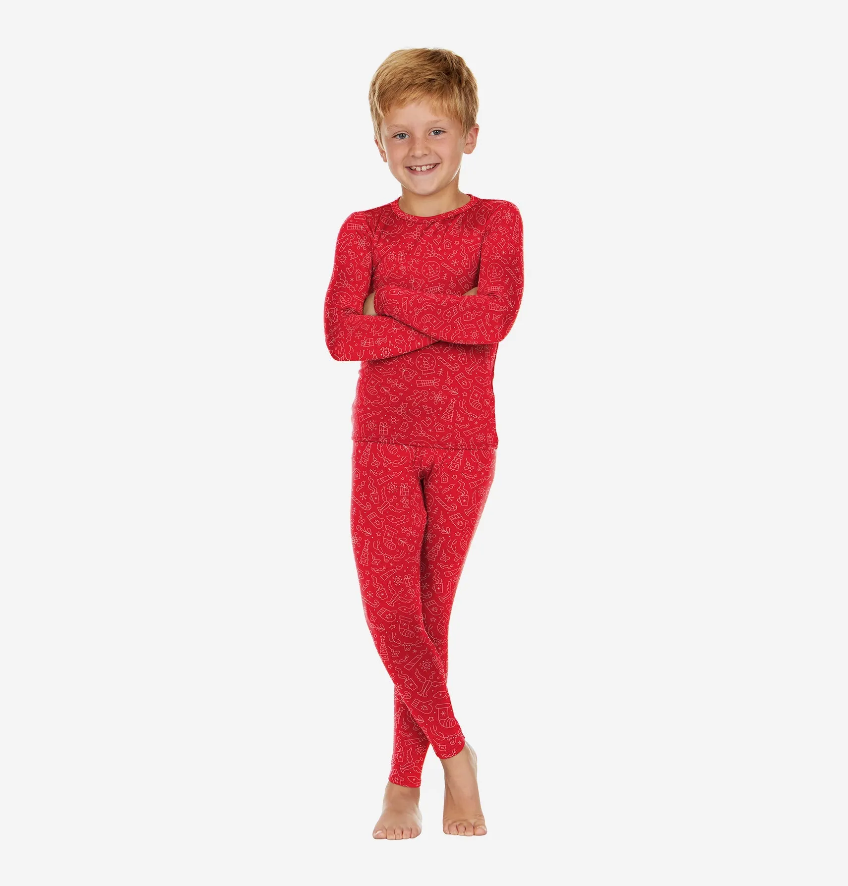 Boy's Print Thermal Set