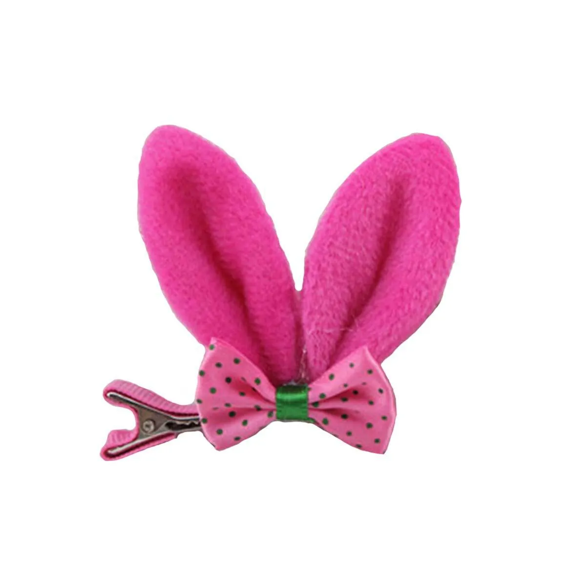 Bunny Ear Clip-On in Bright Pink