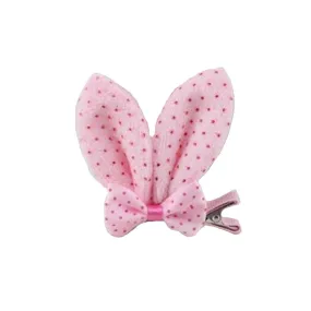 Bunny Ear Clip-On in Pink Dots