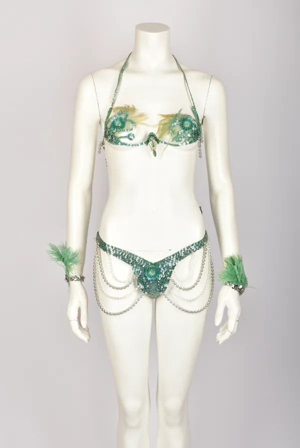 CARNAVAL GREEN EMBELLISHED SET