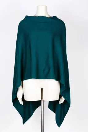 Cashmere Poncho Pine Green