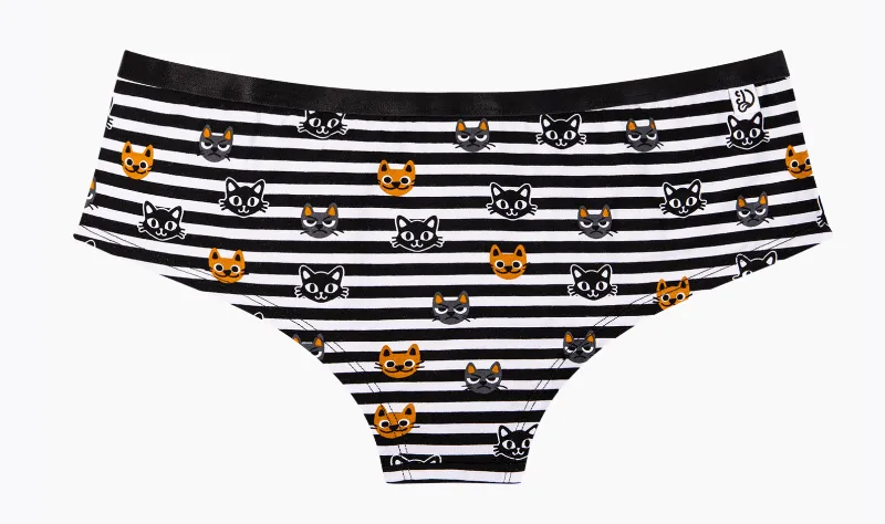 Cats & Stripes Womens Hipster Briefs Knickers