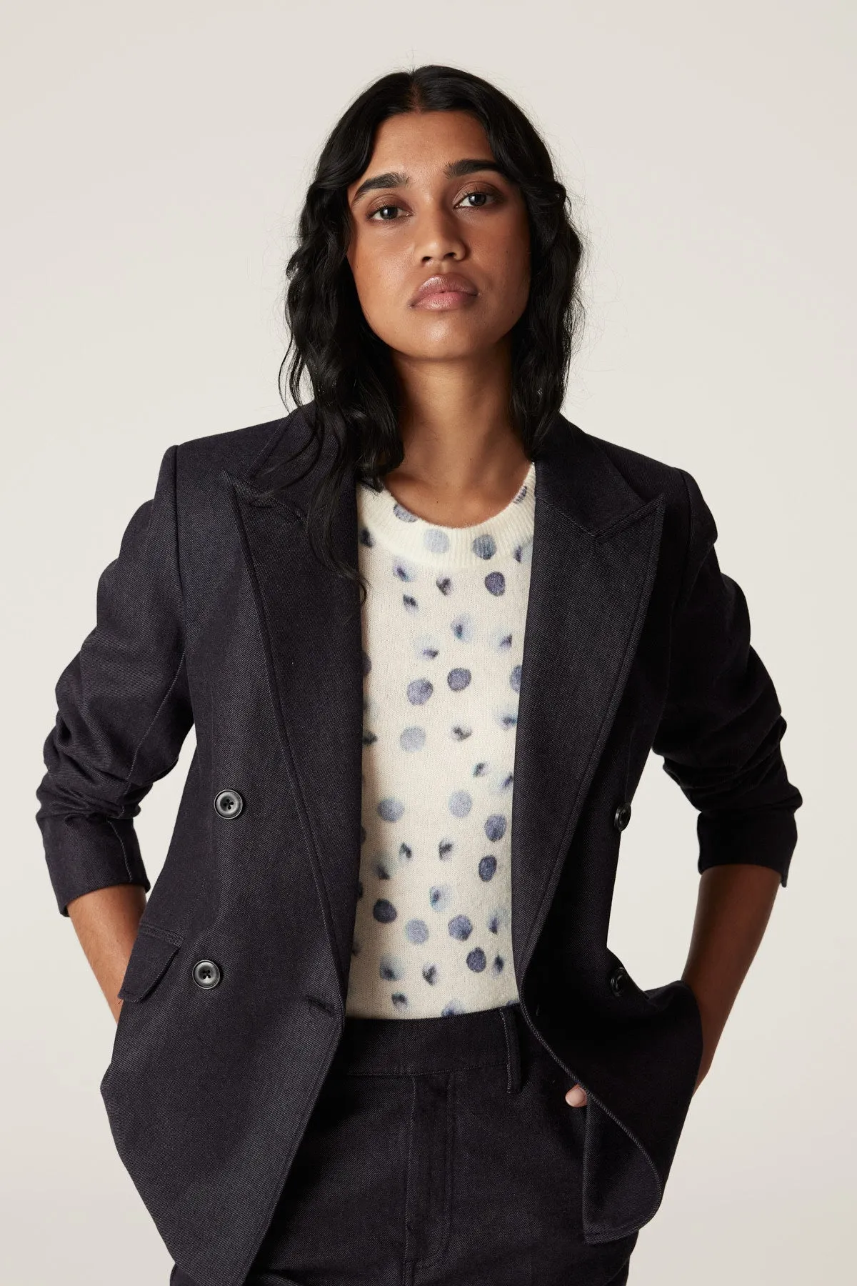 City Denim Blazer - Indigo Denim