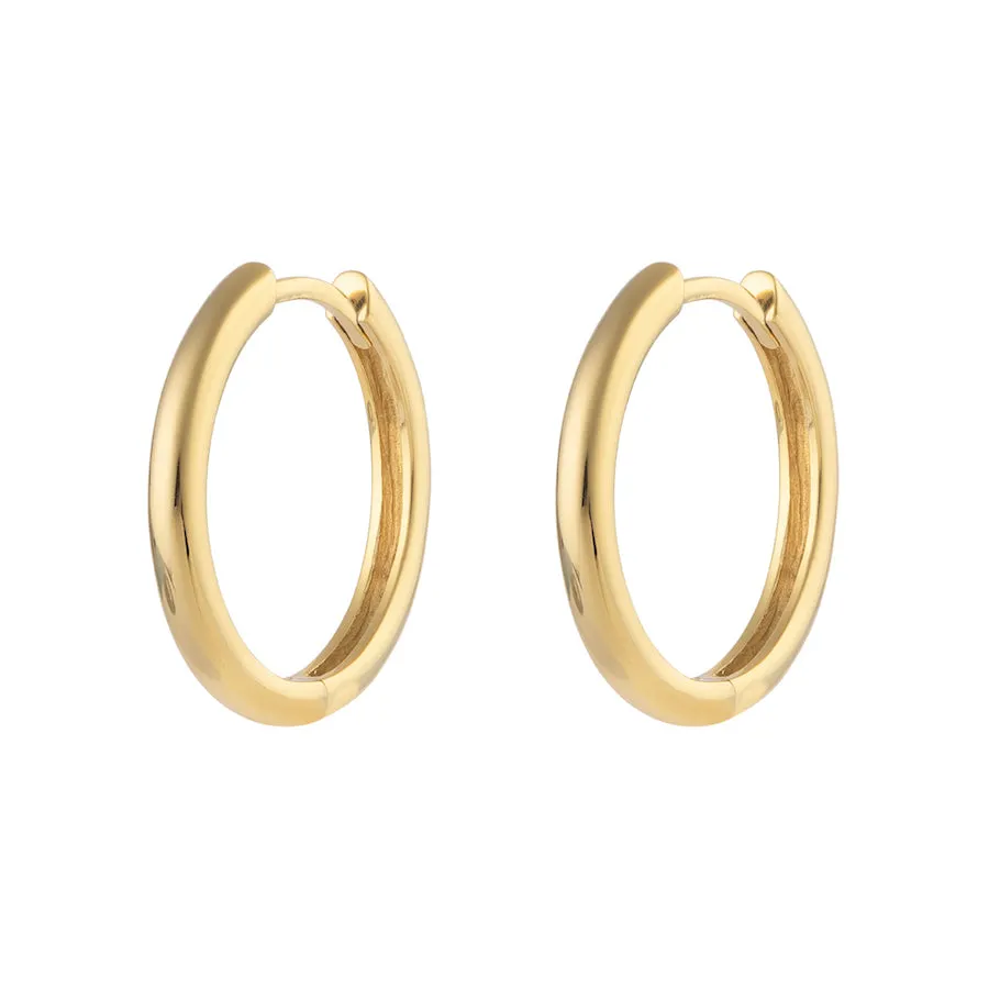 Classic Gold 17mm Hoop Earrings