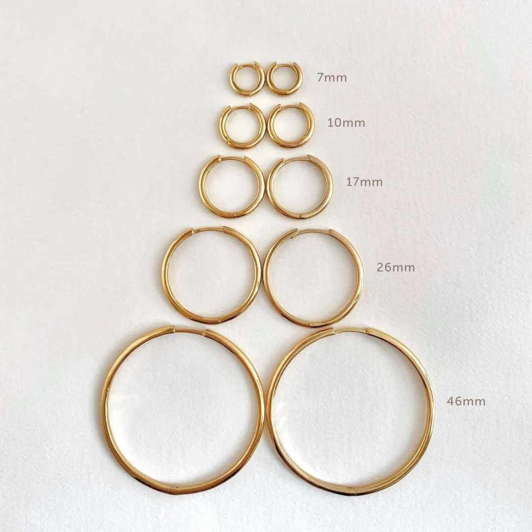 Classic Gold 17mm Hoop Earrings