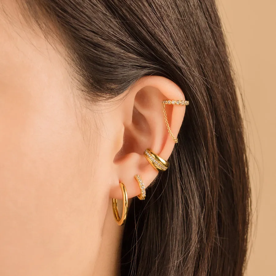 Classic Gold 17mm Hoop Earrings