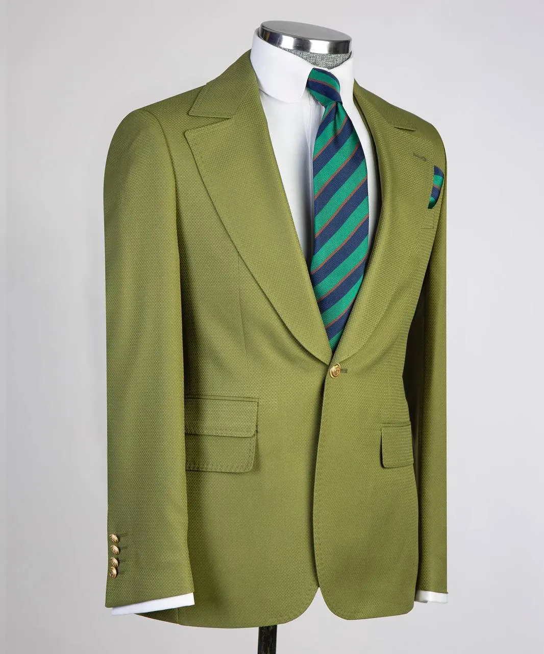 Classic Olive Green 3 Piece Suit