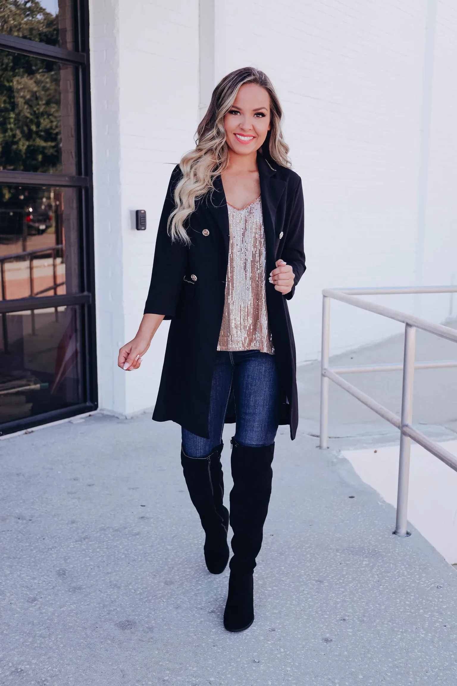 Clear Sophistication Blazer - Black