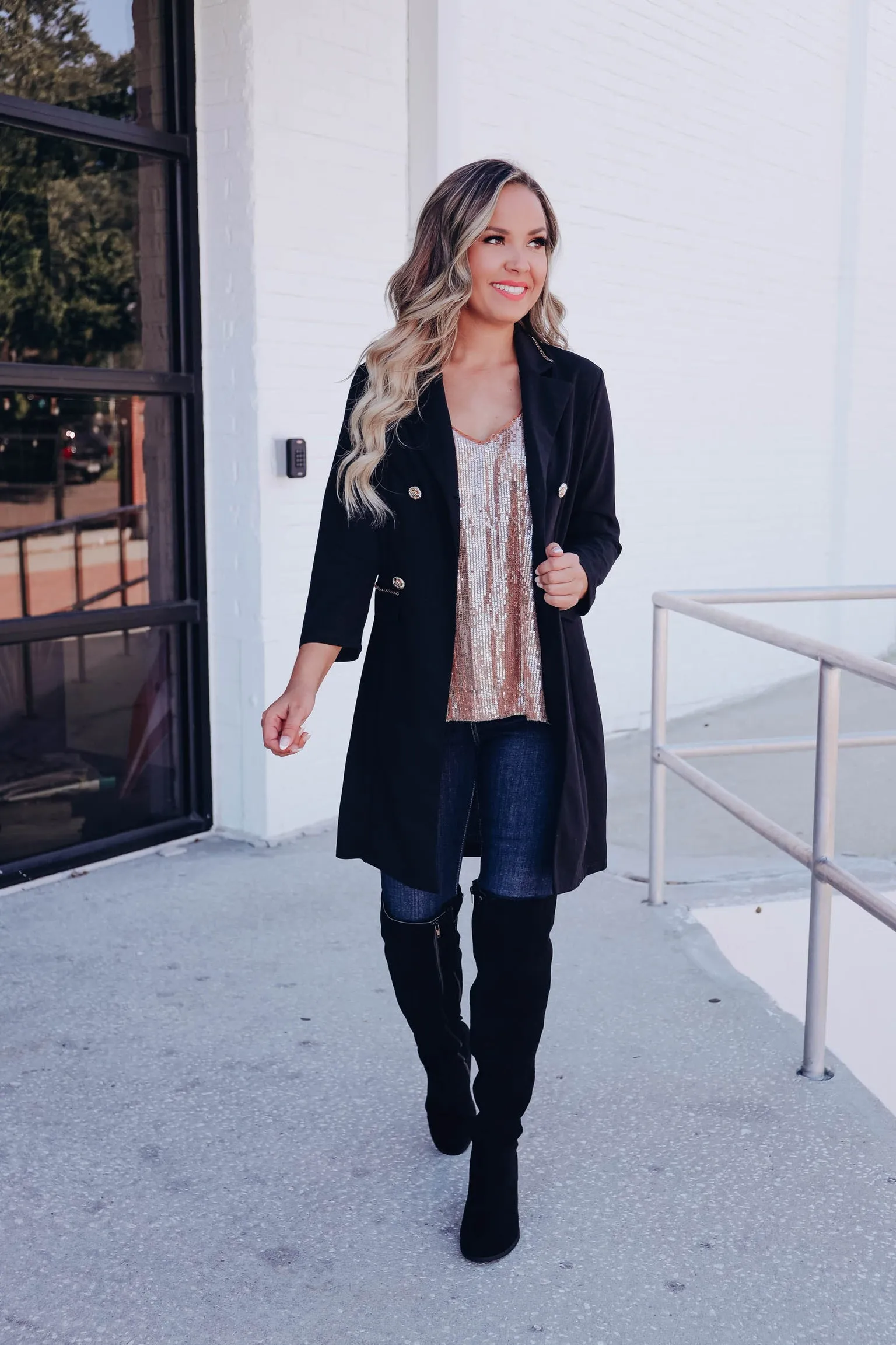 Clear Sophistication Blazer - Black