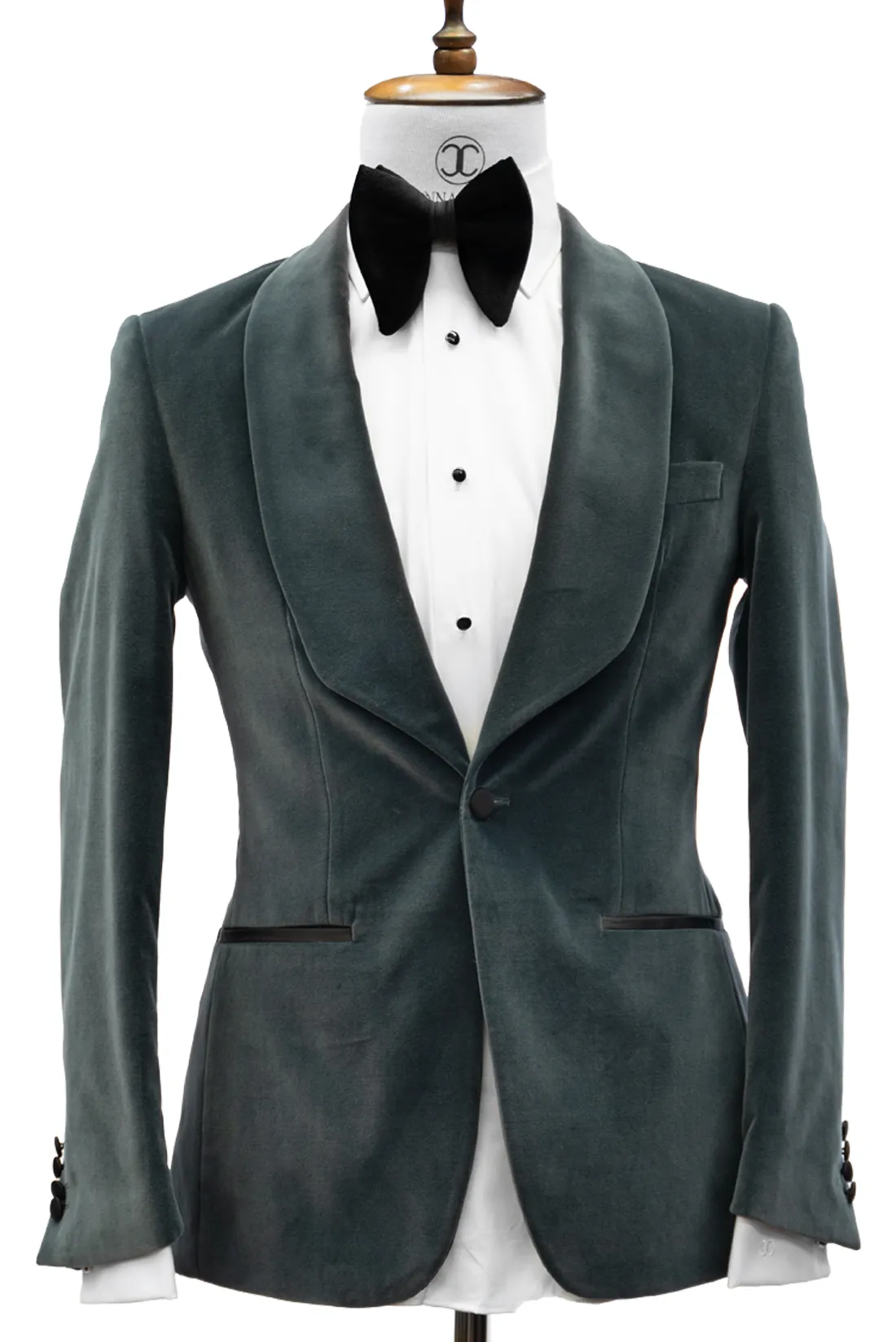 CONNAISSEUR - STORM BLUE VELVET BLAZER