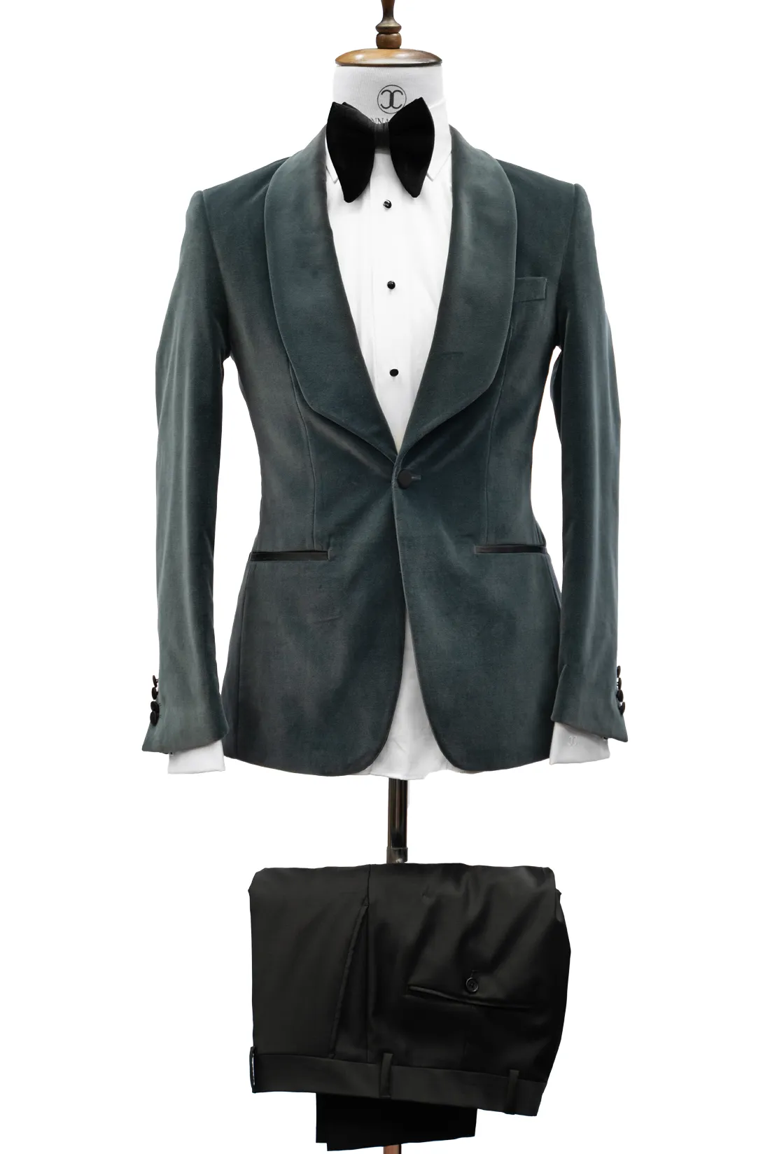 CONNAISSEUR - STORM BLUE VELVET BLAZER