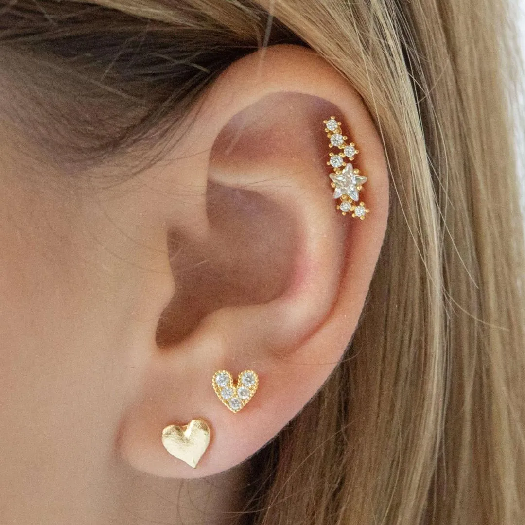 Constellation Piercing Barbell Ball Back Earrings Sleeper Earrings