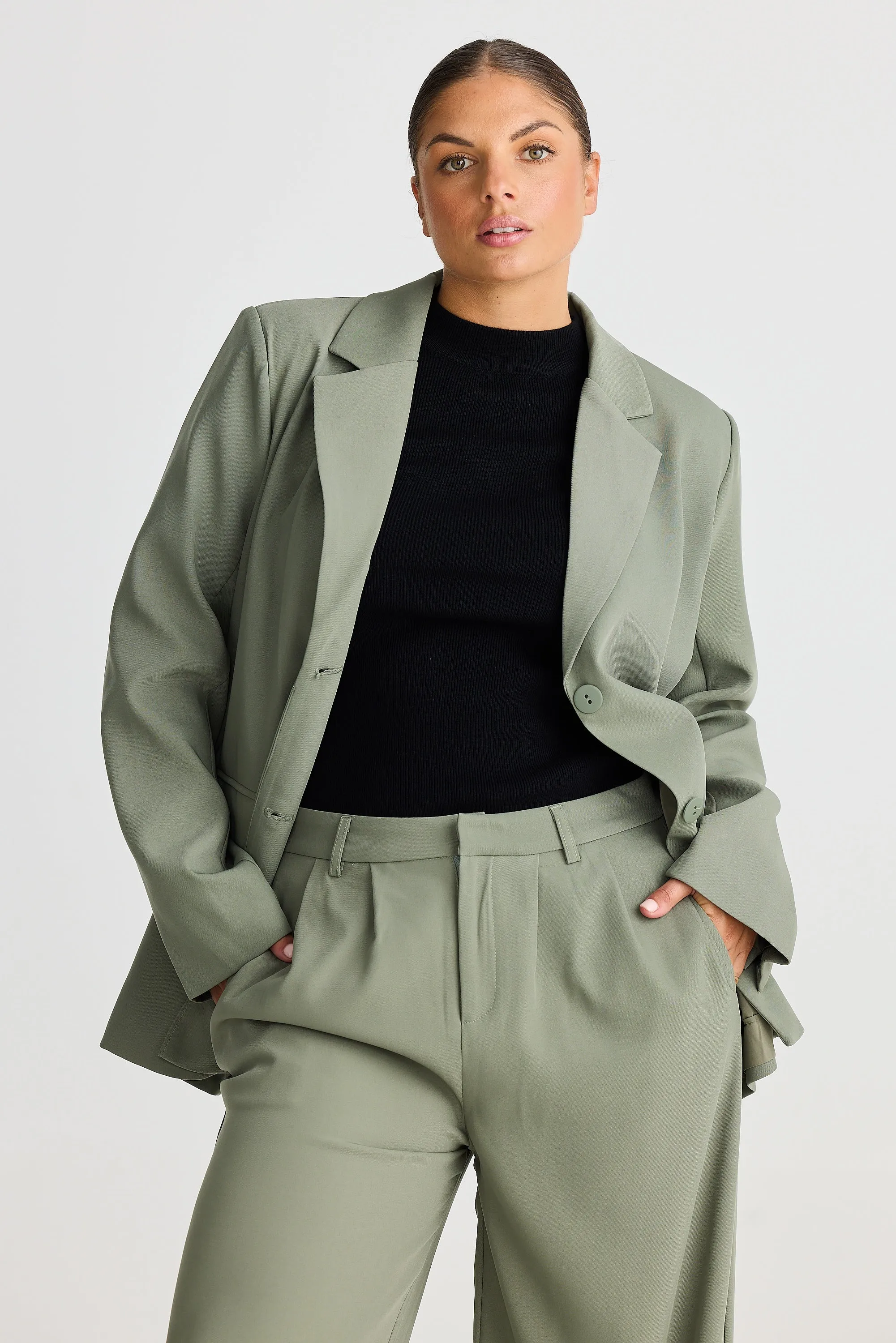 Core Relaxed Blazer - Dark Olive